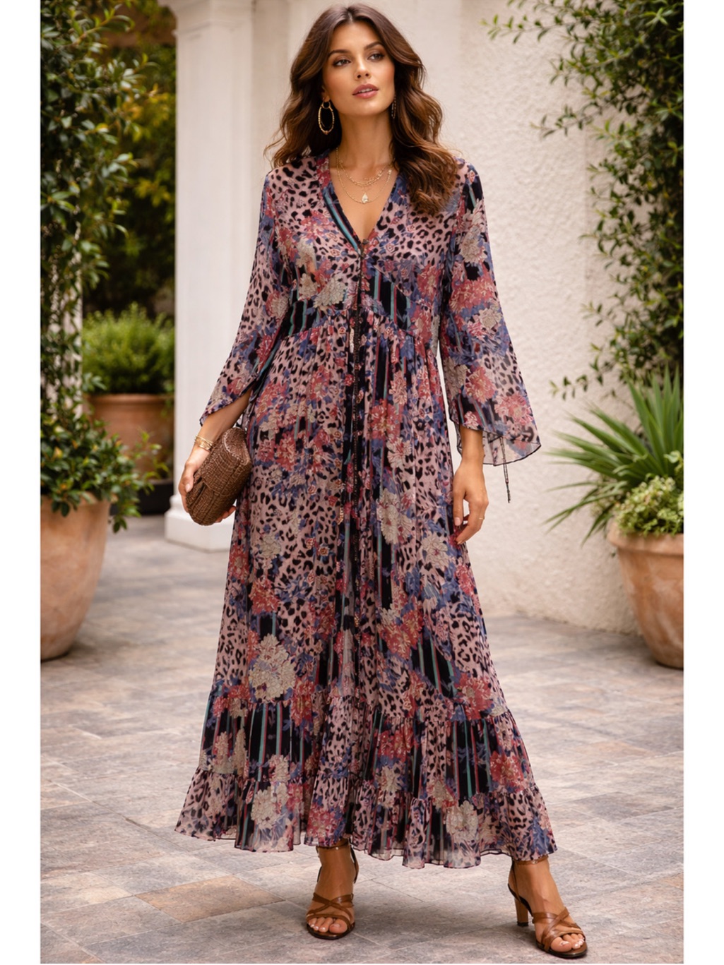 Johnny Was Ontar Beesley Slip Dress Nwt